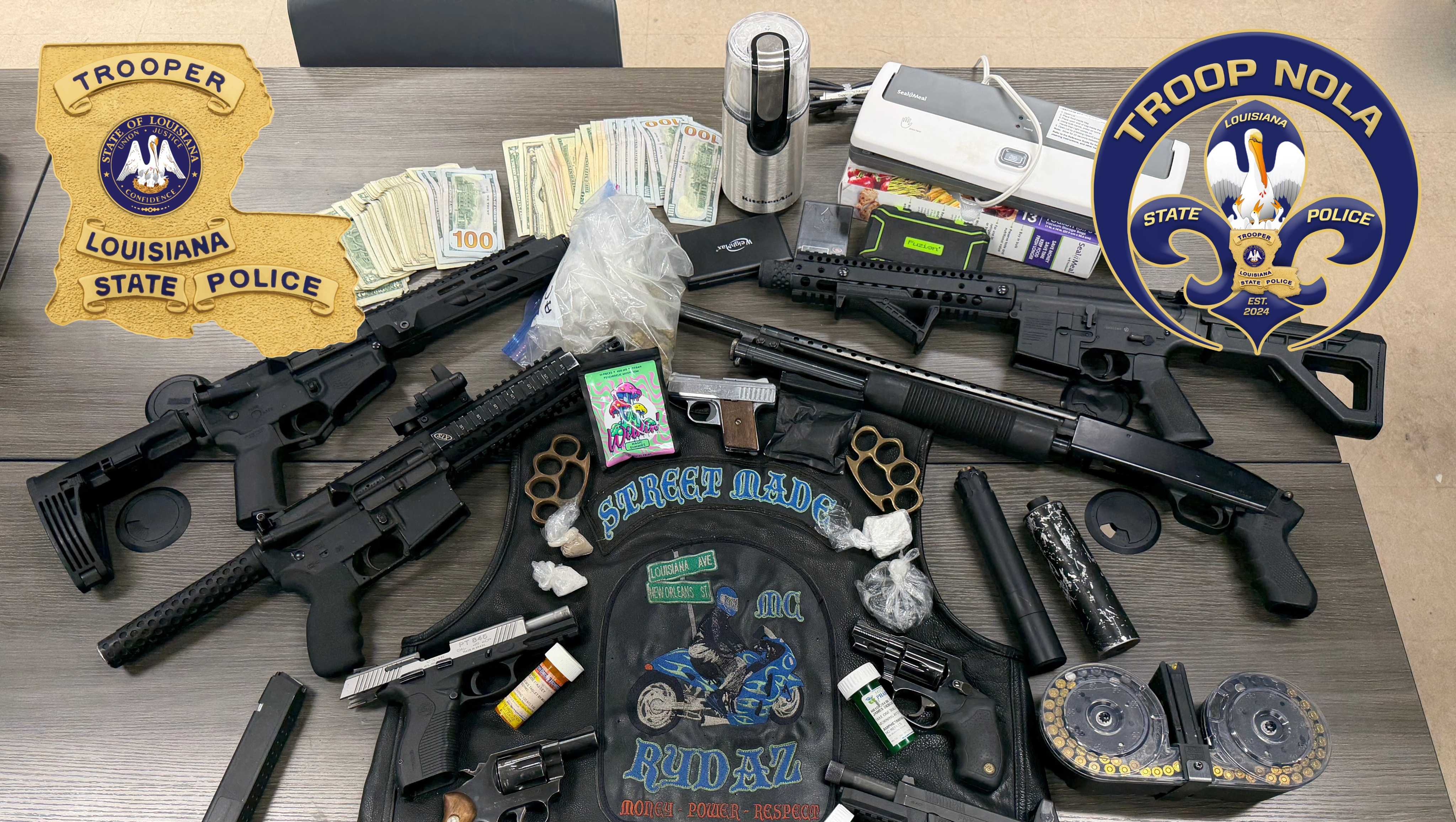 Suspected explosive devices, guns, and drugs found during traffic stop in New Orleans East area