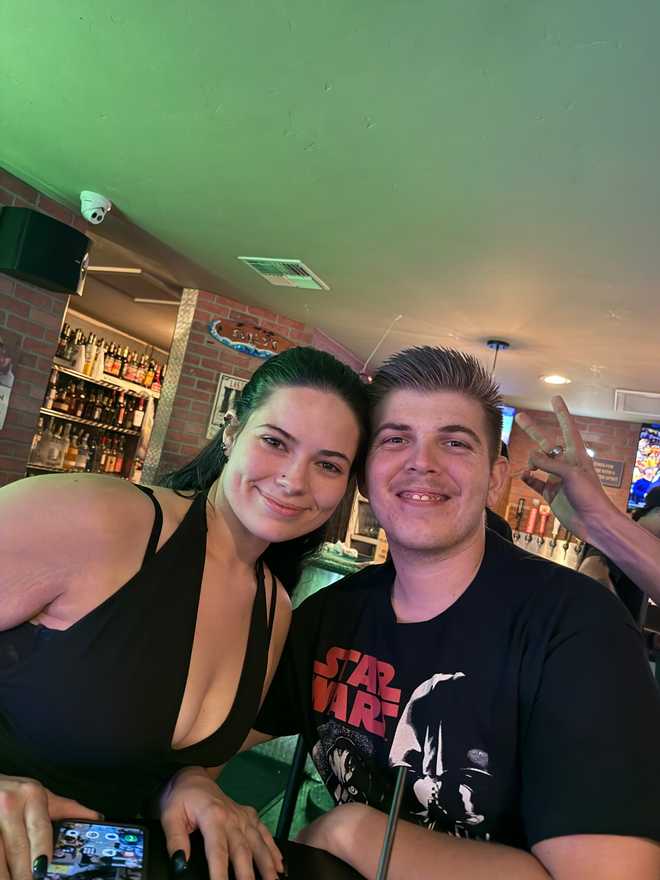 The newly engaged couple