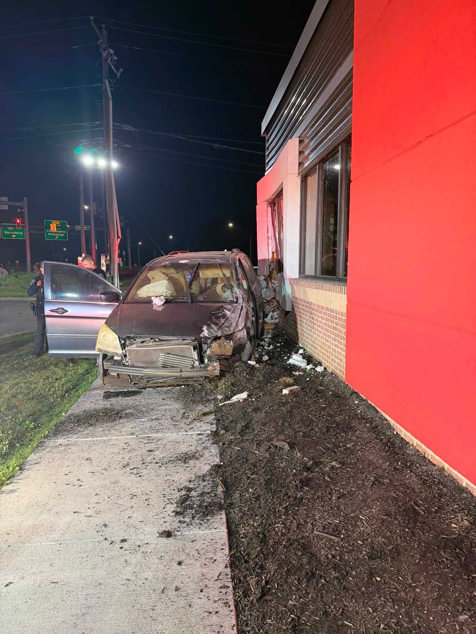 Charges pending after vehicle crashes into Dauphin County Wendy's ...