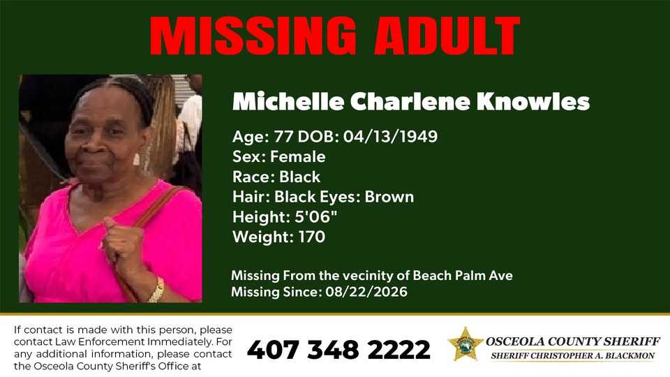 77-year-old woman reported missing in Osceola County found safe, deputies say