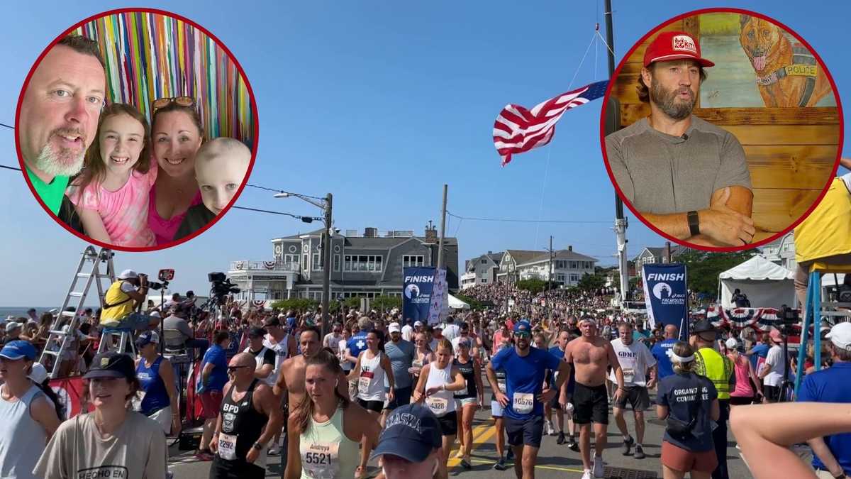 Runners honor cancer fight and fallen K-9 at Falmouth Road Race