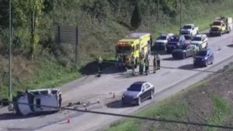 Crash on I-79 in Western Pa., northbound traffic down to 1 lane