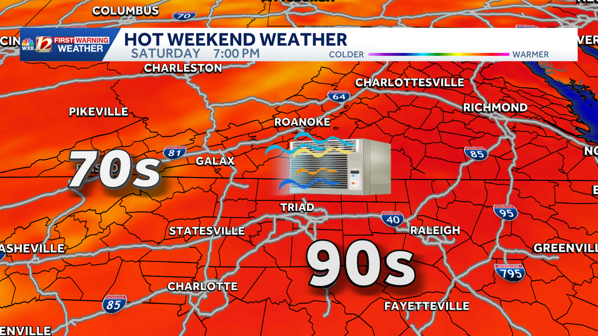 Be ready to turn up the air conditioning this weekend in North Carolina | Temps near 90 degrees