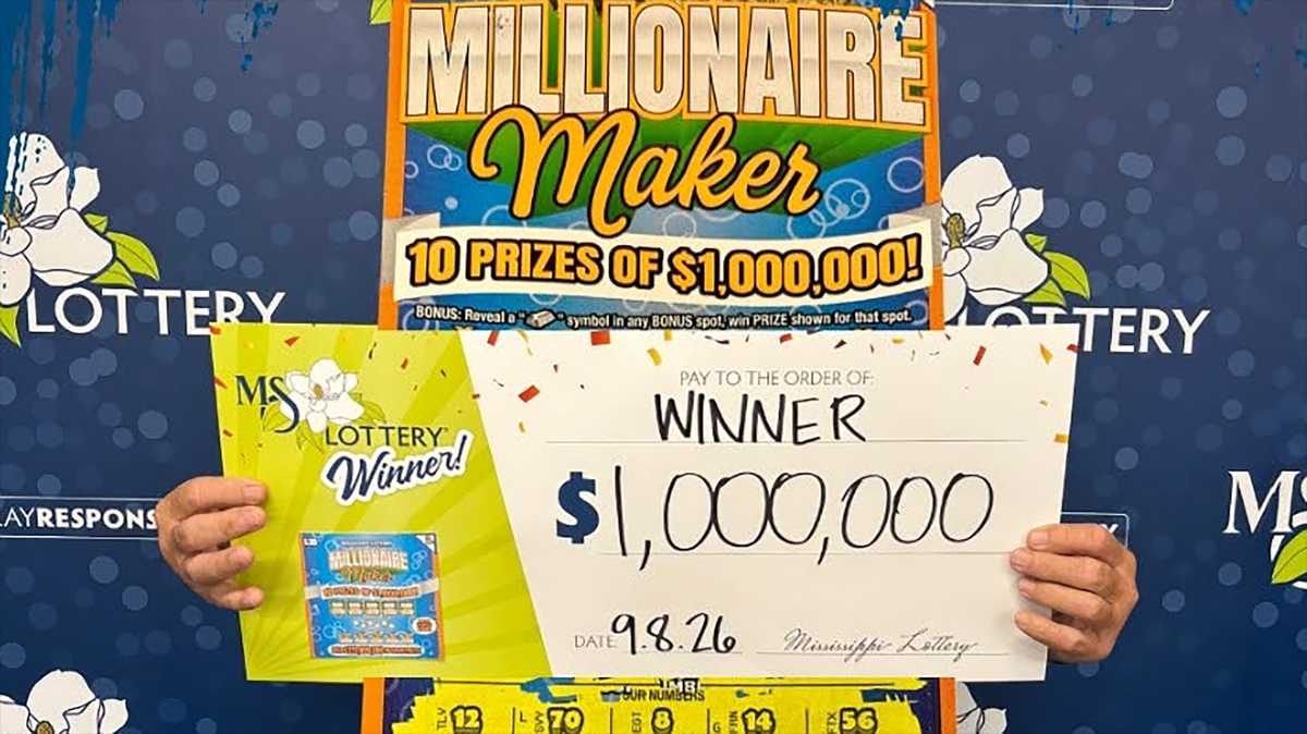 Scratch-off player says he'll buy a new vehicle after $1 million Mississippi Lottery win
