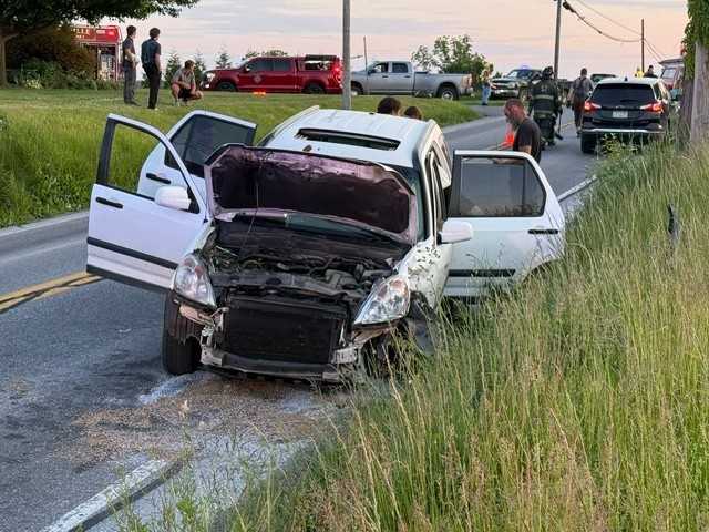 Pa. crash in Lancaster County sends 3 to the hospital, fire
