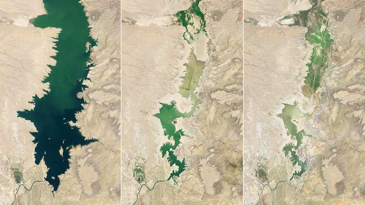 NASA images show impact of New Mexico's drought on Elephant Butte