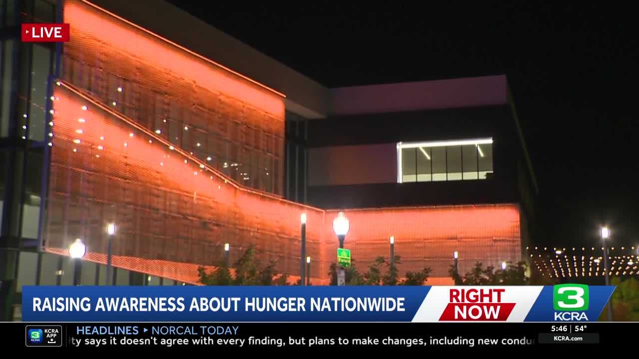Sacramento landmarks glow orange for Hunger Action Day
