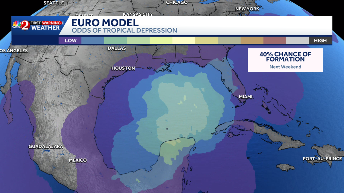 Models hint at increased activity in the Gulf next week