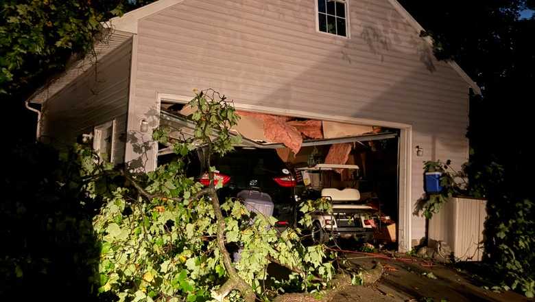 Storm Rips Chimney Off Annapolis Home