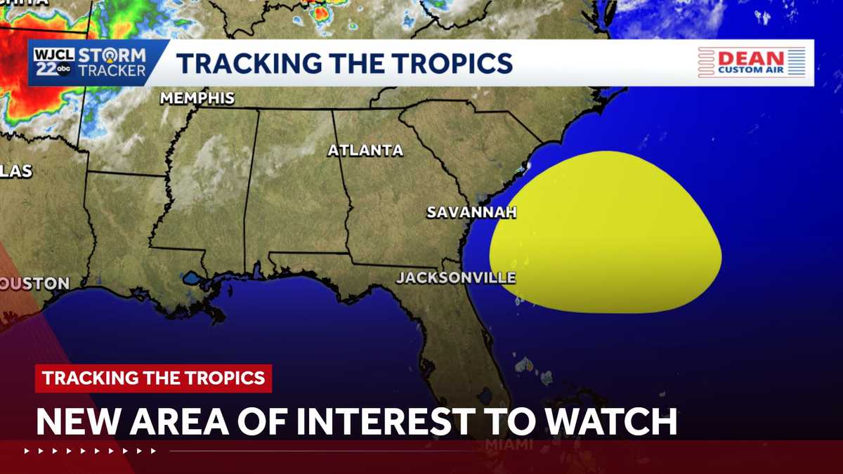 Tropical area of interest is off the Georgia and South Carolina coast