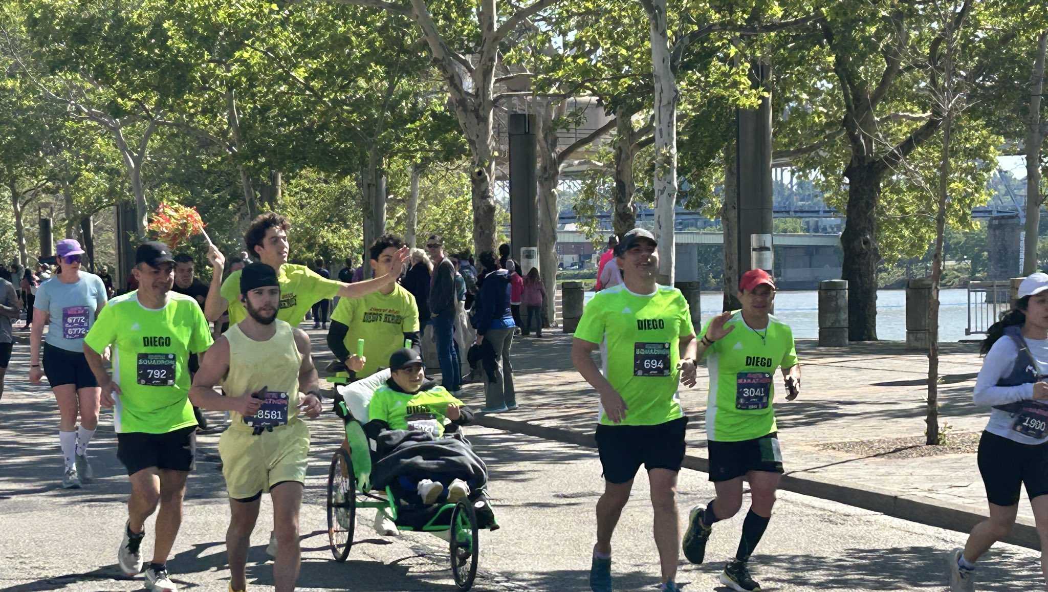 Young man battling rare disease finishes 15th Flying Pig Marathon with help from family