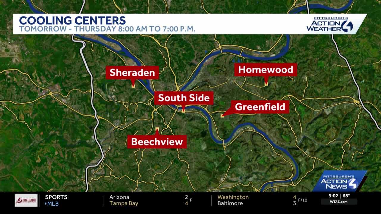 Cooling centers activated ahead of extreme heat in Western Pa.