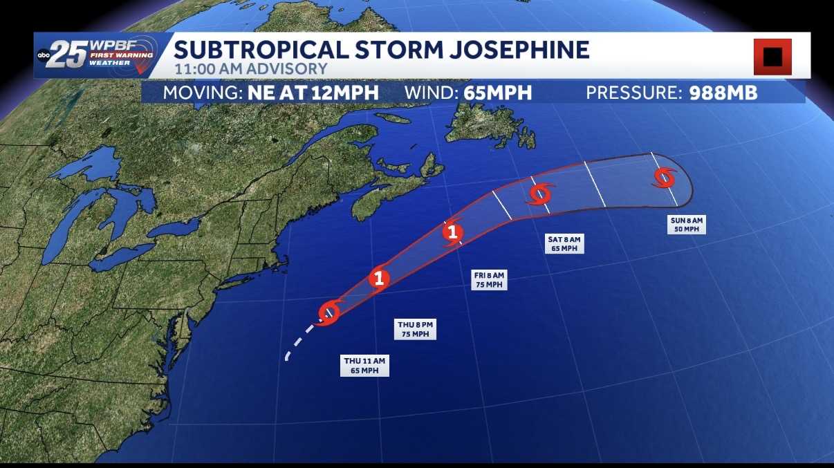 Josephine expected to become powerful extratropical cyclone soon