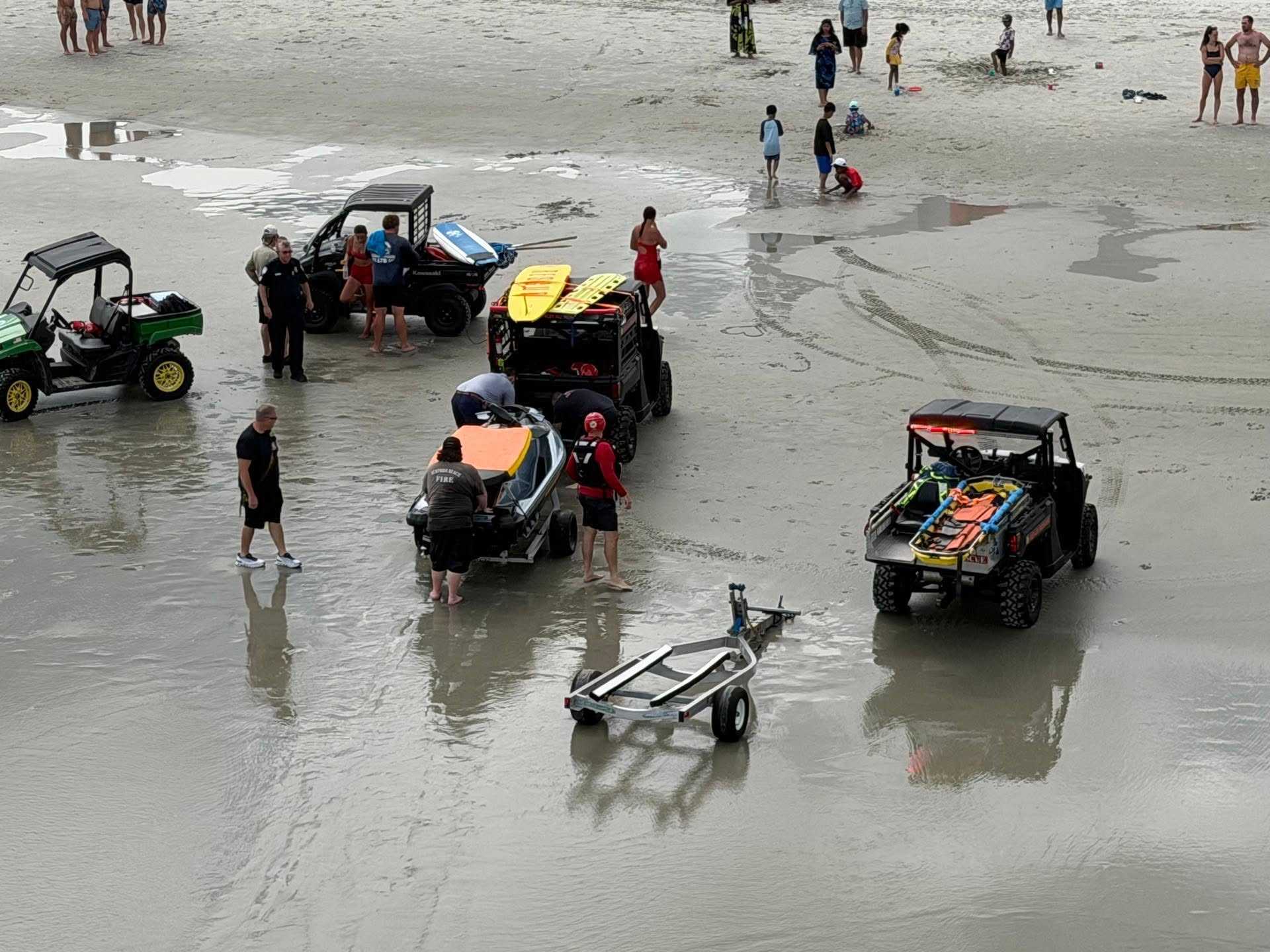 Crews rescue combative swimmer on SC coast
