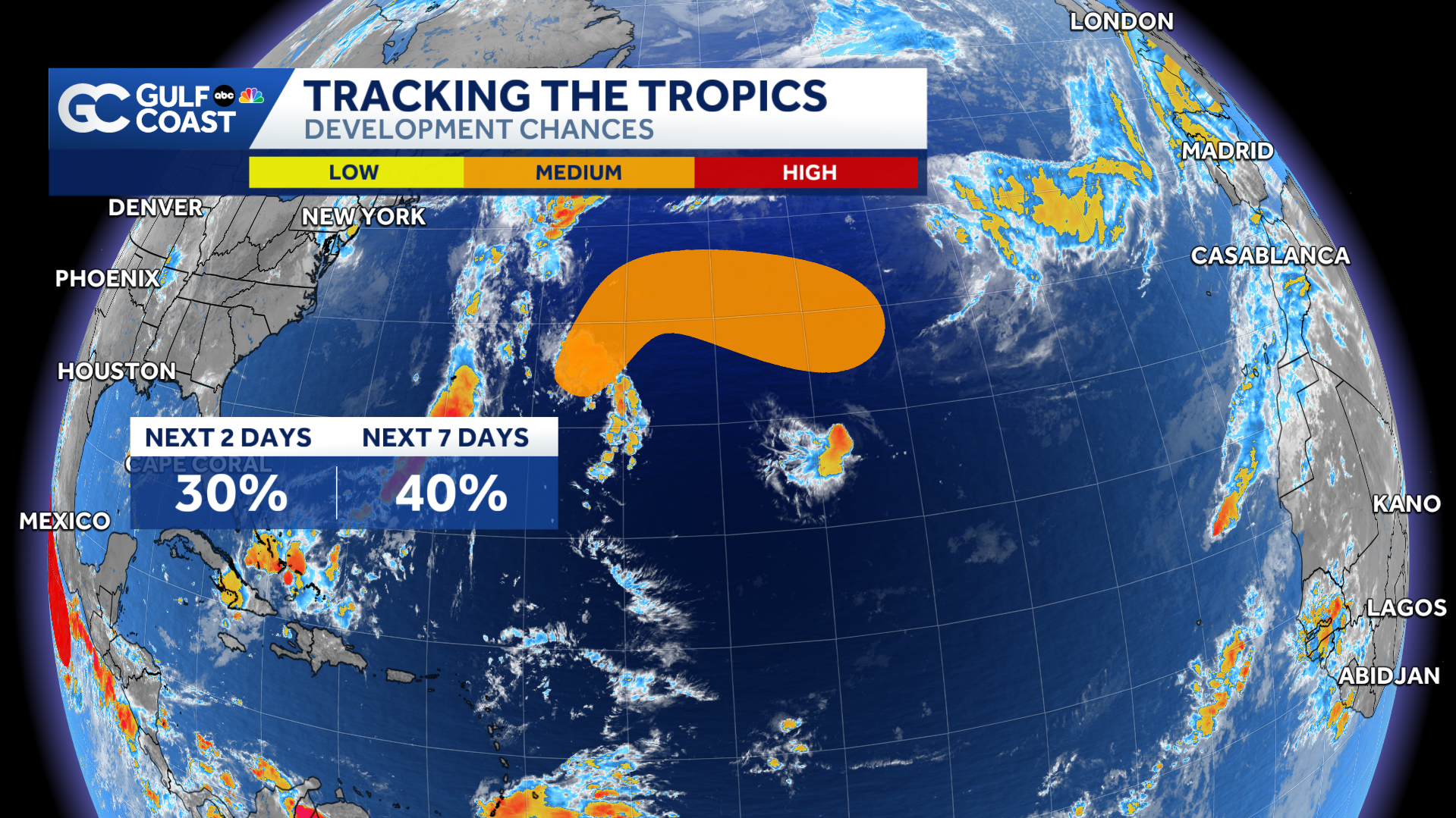 Development odds increase for the area of interest in the Atlantic - WBBH