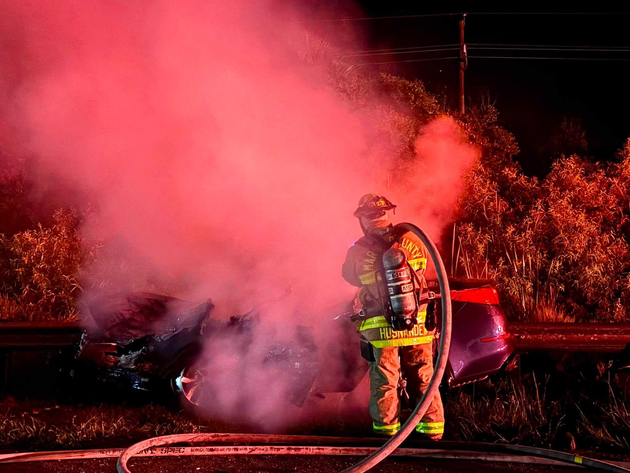 1 killed, another critically injured after fiery two-vehicle crash in Indiantown