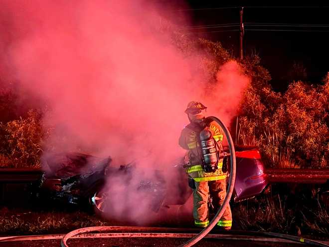 1 killed, another critically injured after fiery vehicle crash in Indiantown A two-vehicle crash in Indiantown early Sunday morning resulted in one fatality and another person being airlifted to a hospital with traumatic injuries.