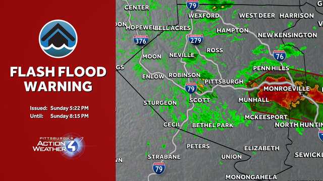 Flash Flood Warning, Heat Advisory in place for parts of Western Pa.