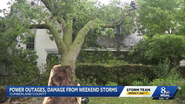 Giant limb crashes onto Cumberland County home during Fourth of July storms