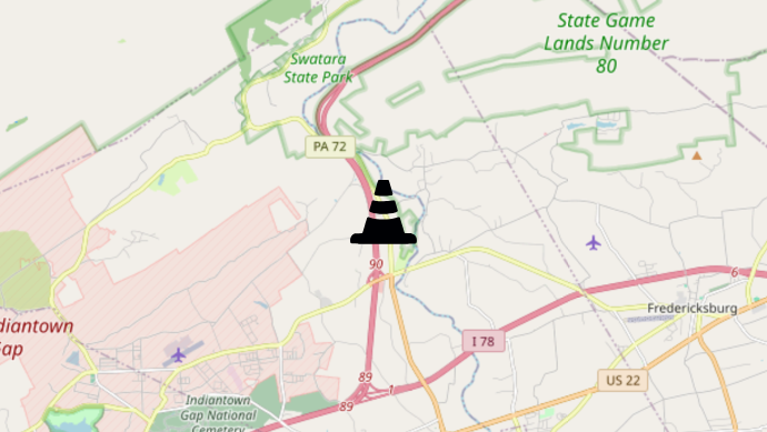 Downed trees, wires shut down stretch of Route 72 in Lebanon County