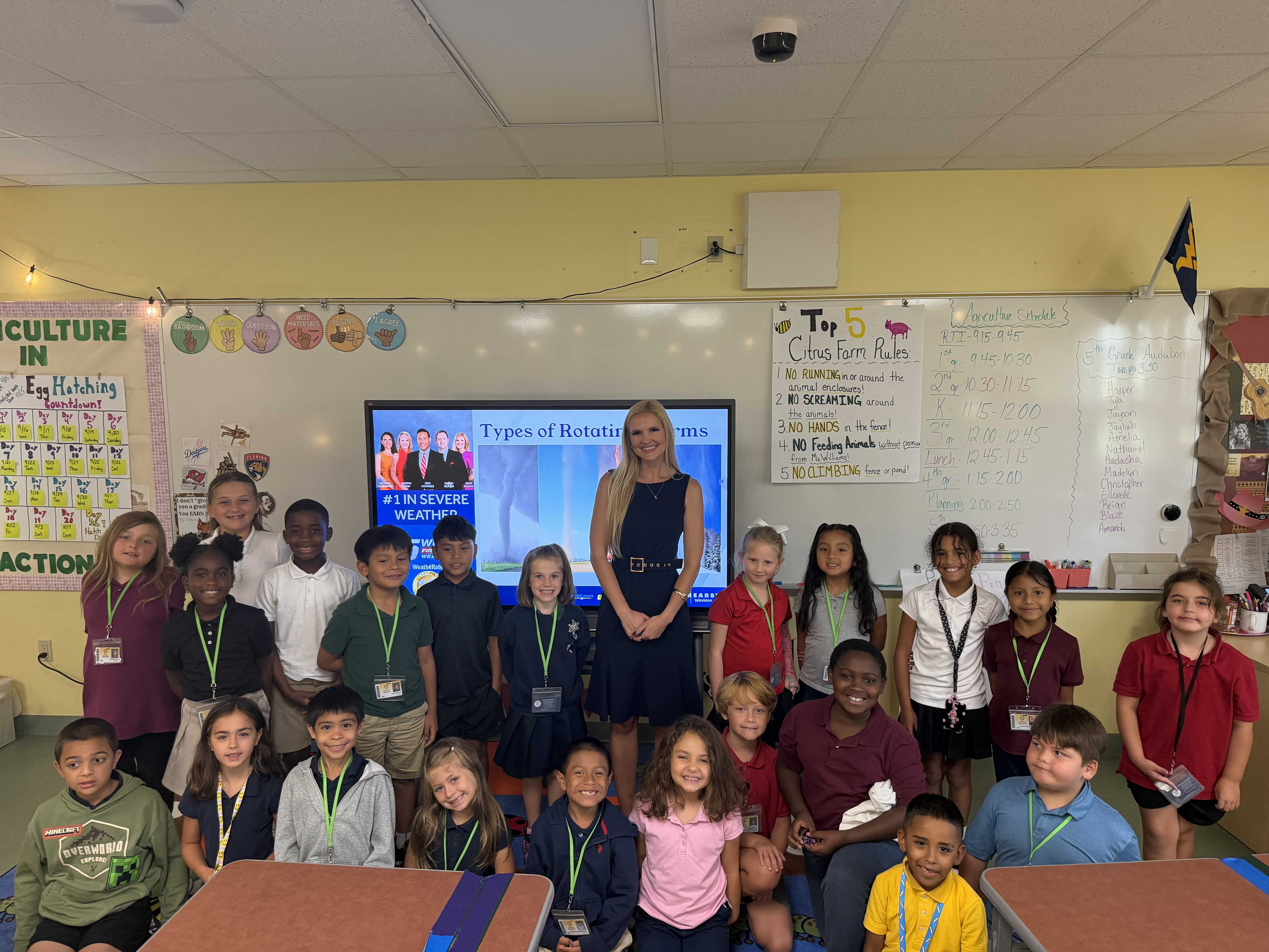 Meteorologist Nikki Sheaks Takes Weather Class to Citrus Elementary