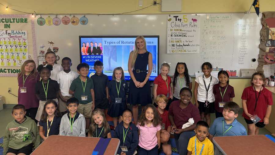 Meteorologist Nikki Sheaks Takes Weather Class to Citrus Elementary - WPBF