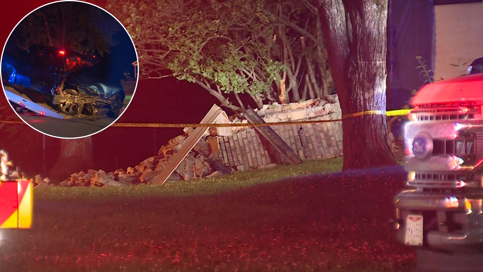 Police: Driver sustains minor injuries after truck crashes in to Mason home, knocks down chimney