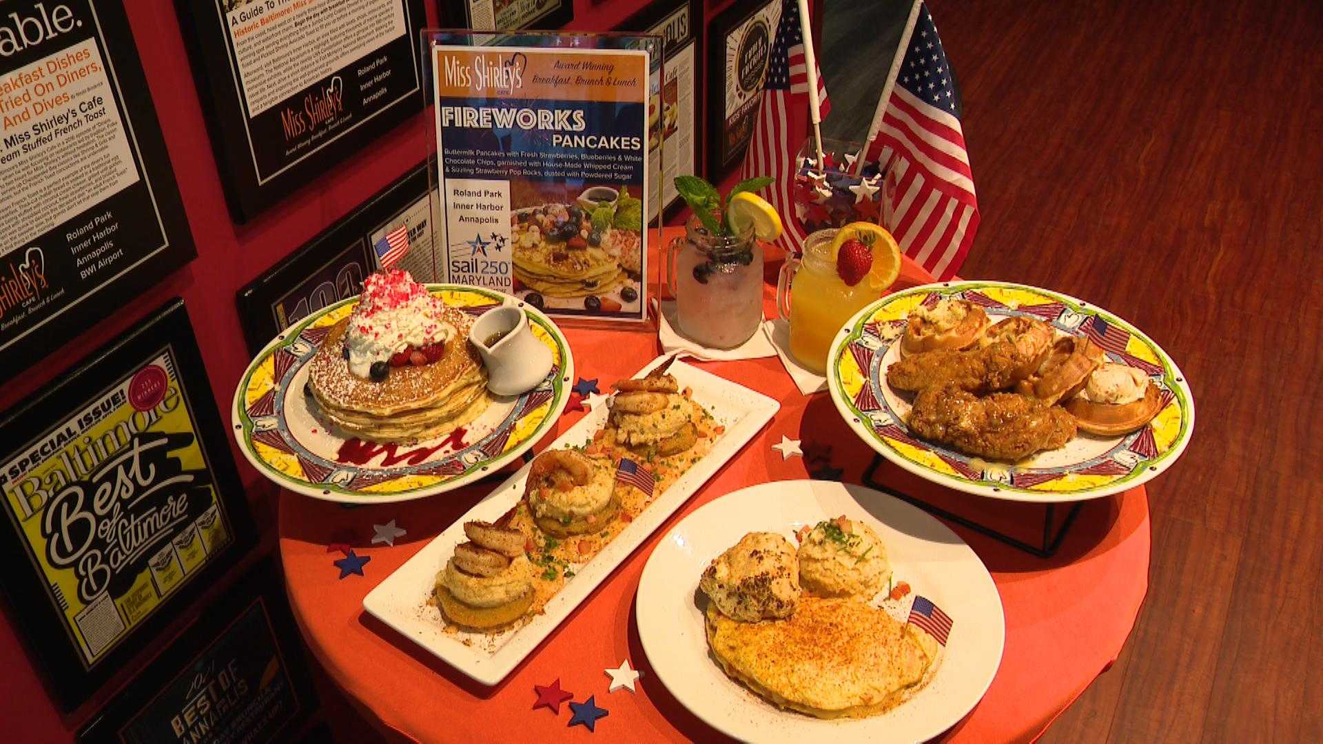 Patriotic pancakes, Chesapeake Crush part of Miss Shirley's Sail 250 menu
