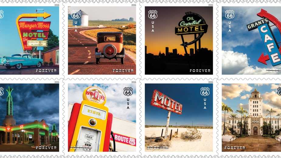 USPS unveils Route 66 centennial stamps, born from a photographer’s 42 trips