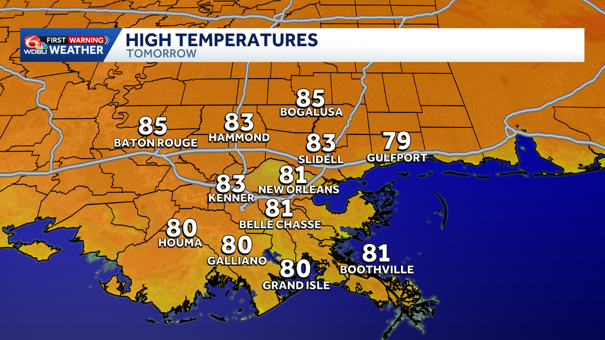 Warm and breezy on Sunday with patchy morning fog possible