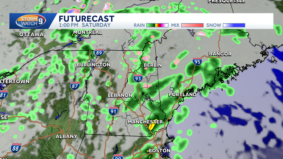 Cool and unsettled weekend in New Hampshire with showers at times