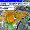 A Severe Thunderstorm Warning issued for Jefferson, Orleans, and St. Bernard Parishes