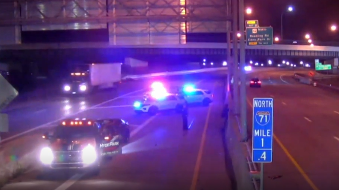 Officer taken to hospital after vehicle crashes into cruiser on I-71 near Lytle Tunnel