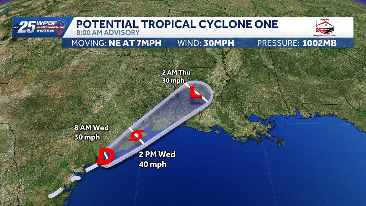 Life-threatening flooding expected as Potential Tropical Cyclone One moves along Texas coast