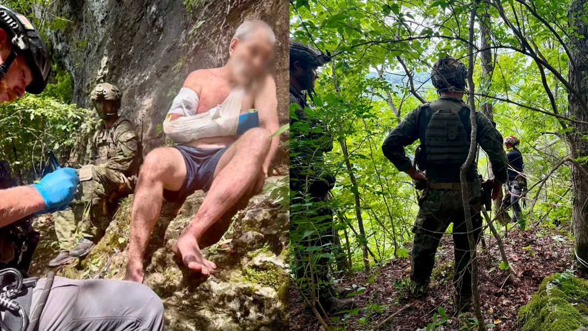 Kentucky murder suspect survives 40-foot cliff fall during standoff with police