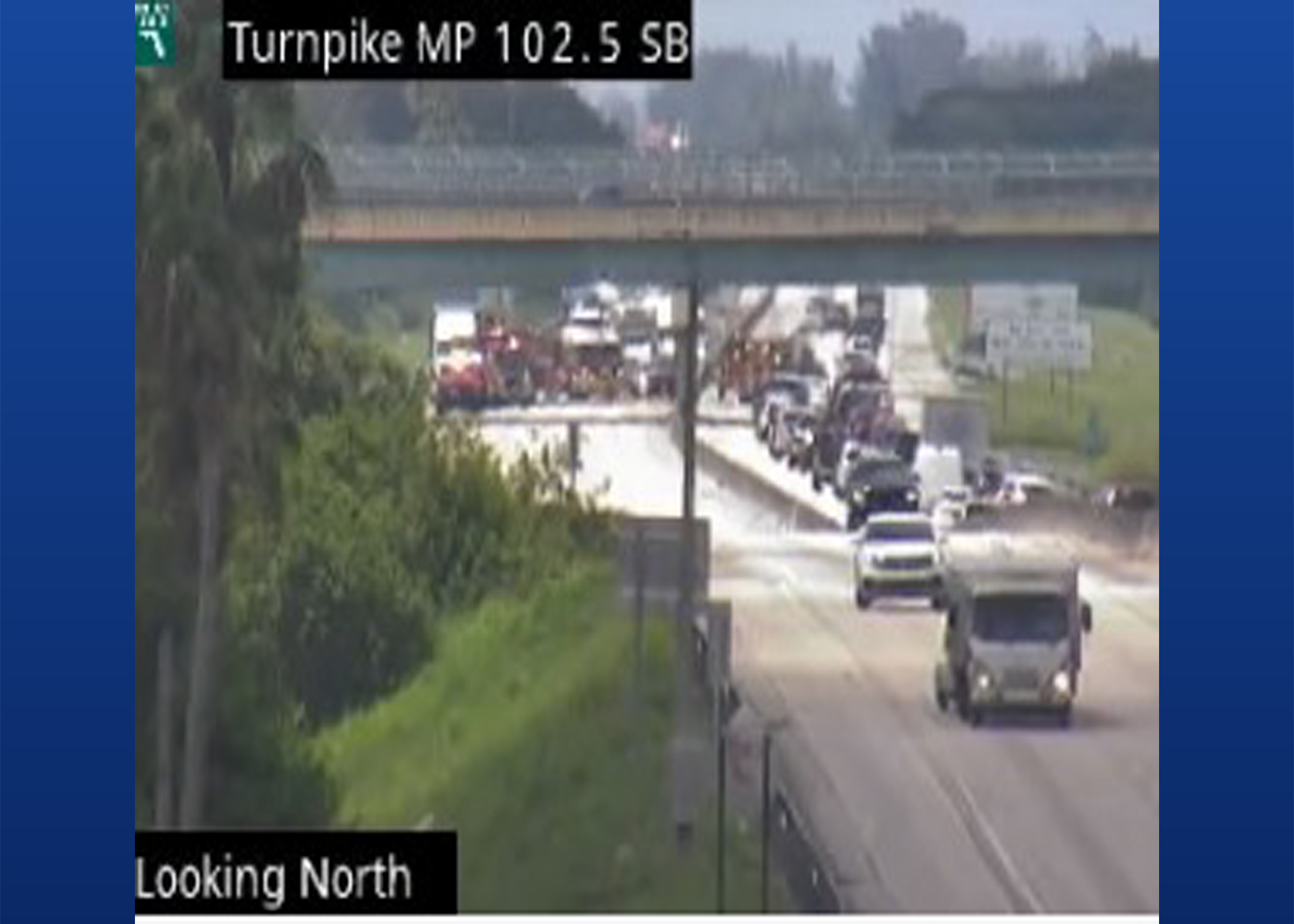 Traffic slows on Florida’s Turnpike after vehicle fire and crash