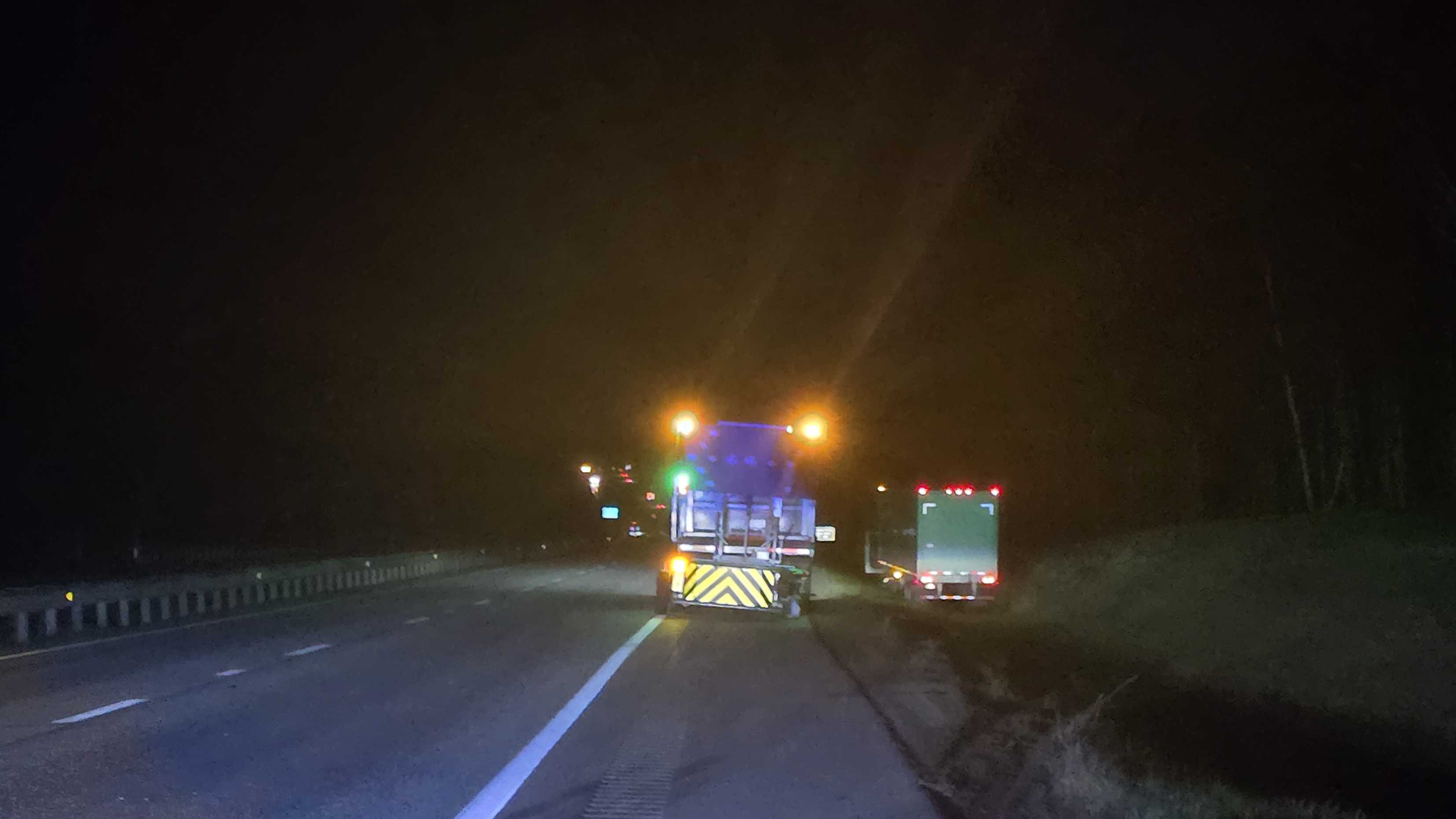 Maine Turnpike worker hurt, truck driver cited, after highway crash