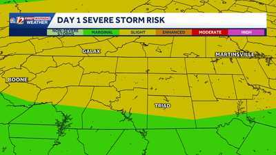 Scattered rain and severe thunderstorms in North Carolina Thursday | Damaging wind, heavy rain risk