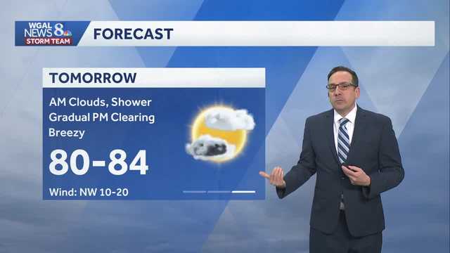 Breezy, Few AM Showers Friday; Dry Father's Weekend