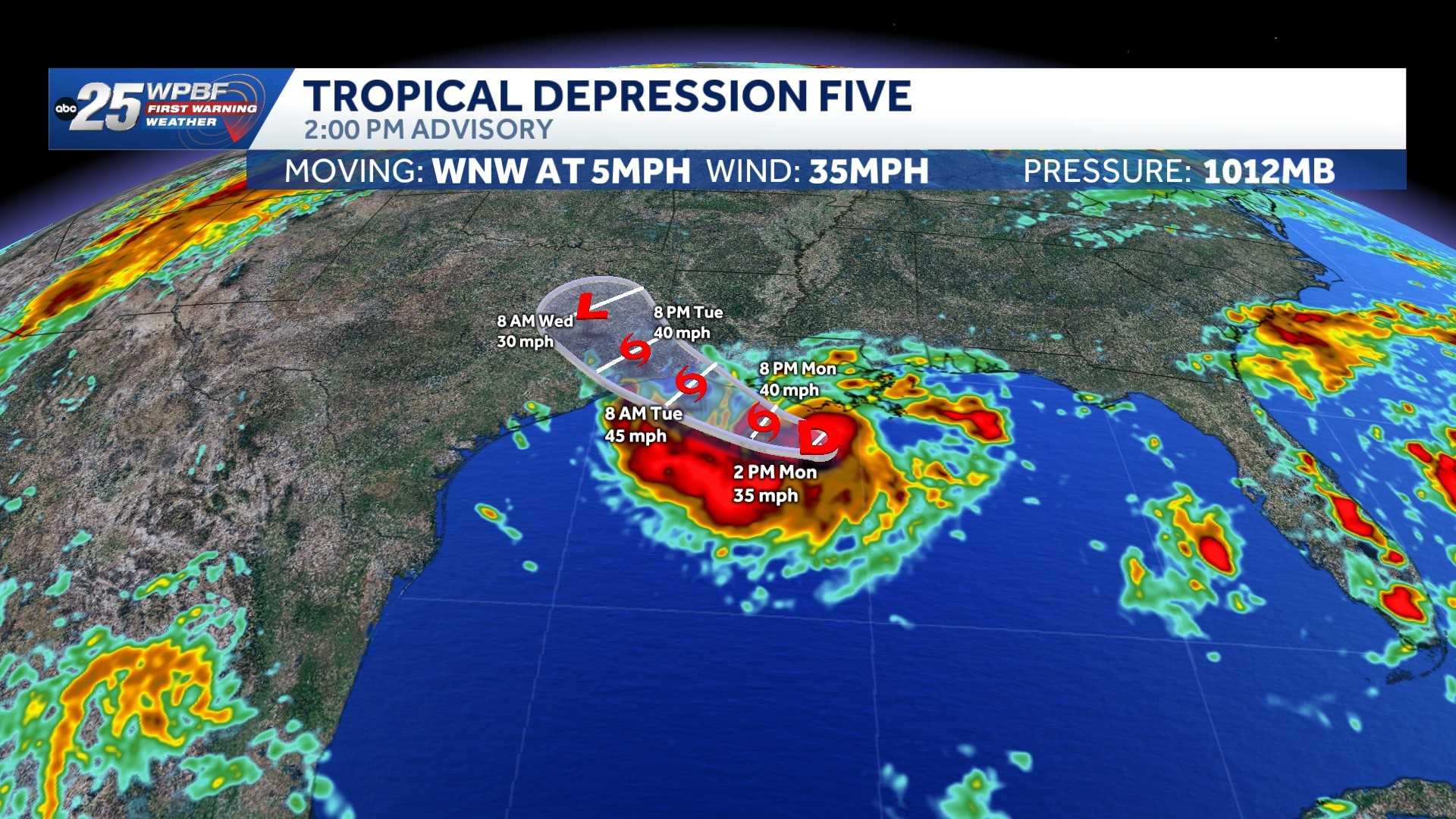 Tracking Tropical Depression Five: Computer models and maps