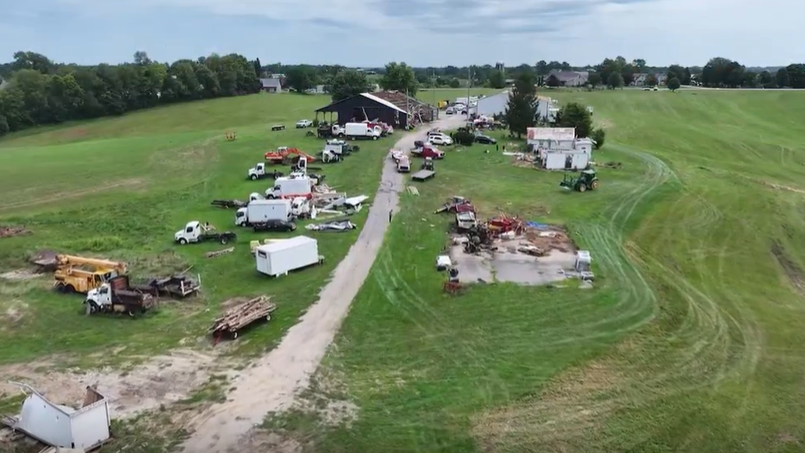 Tornado damages barns and homes in Owen County as neighbors rally to help