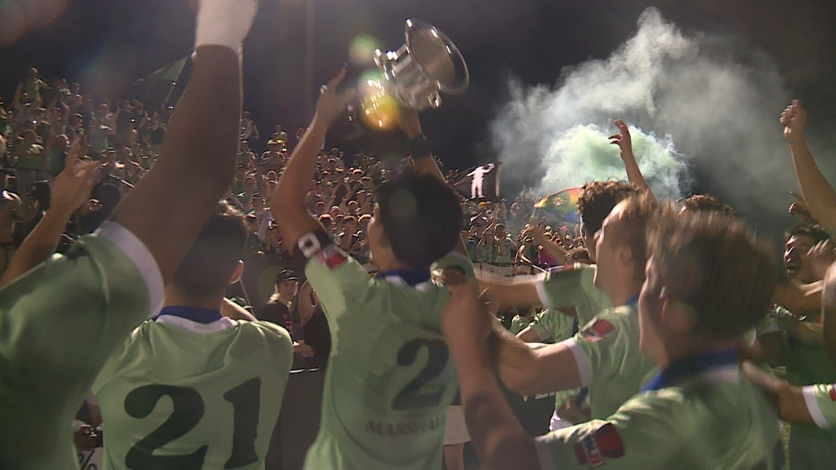 Vermont Green FC men's soccer earns first-ever Steinbrecher Cup