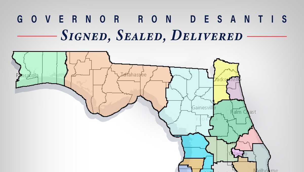 Gov. DeSantis signs rare mid-decade Florida congressional redistricting bill into law