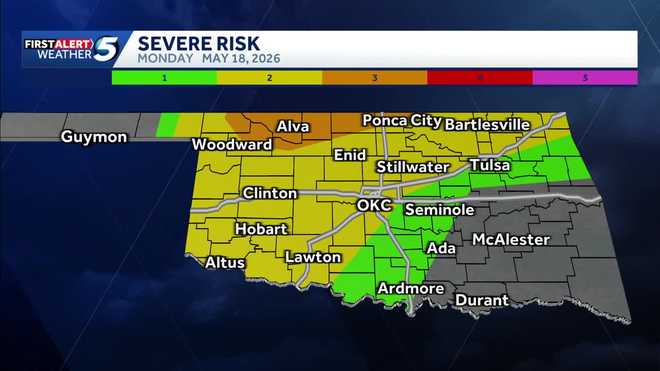 oklahoma storm risk may 18, 2026