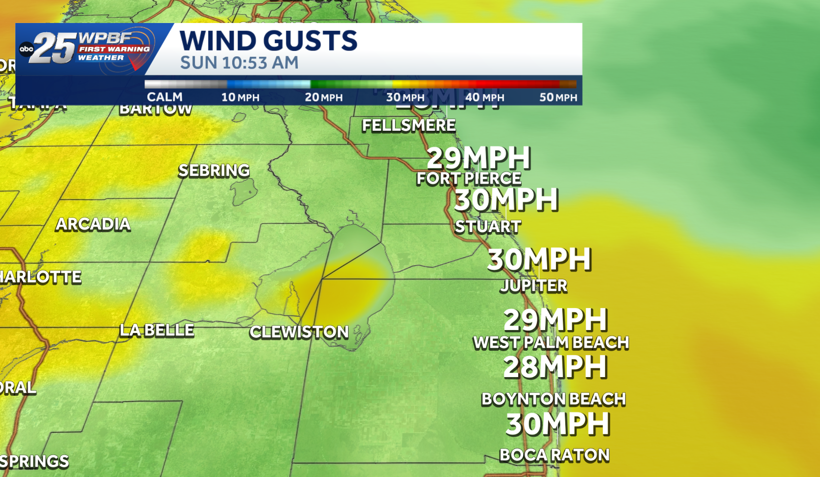 Strong winds, dangerous surf hit Treasure Coast, Palm Beaches