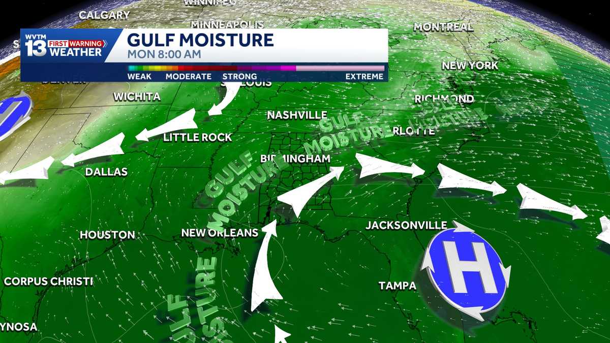 Alabama's Weather Forecast: Hot, humid and scattered storms - WVTM