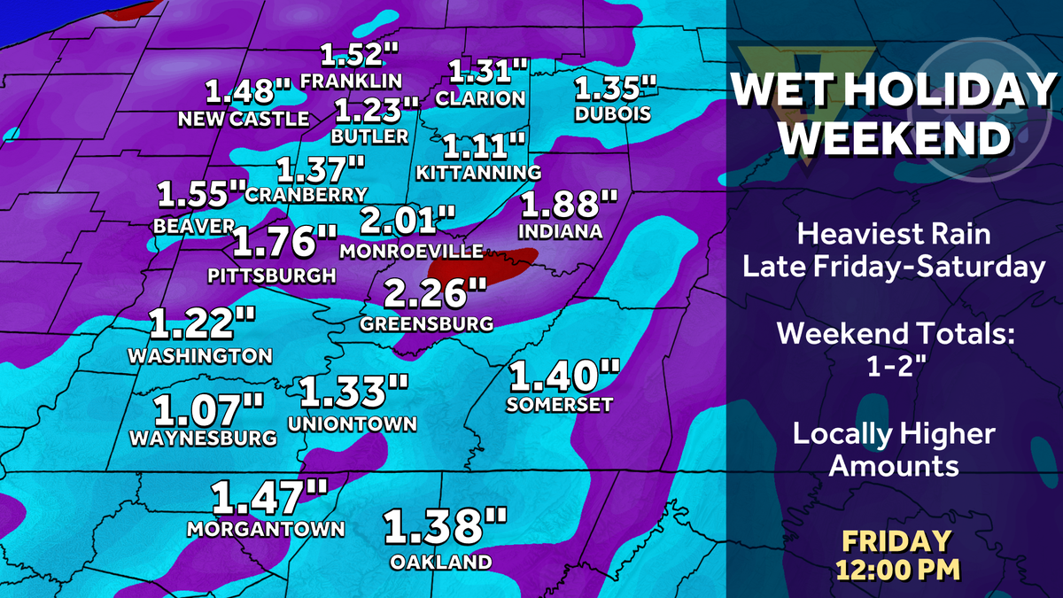 Wet weather for the Memorial Day weekend