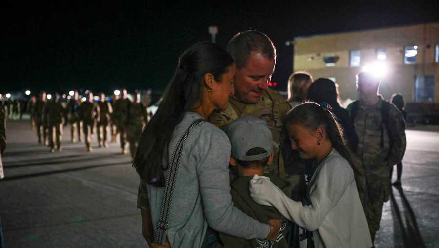 Images: Vermont Air National Guard members reunite with loved ones after Middle East deployment