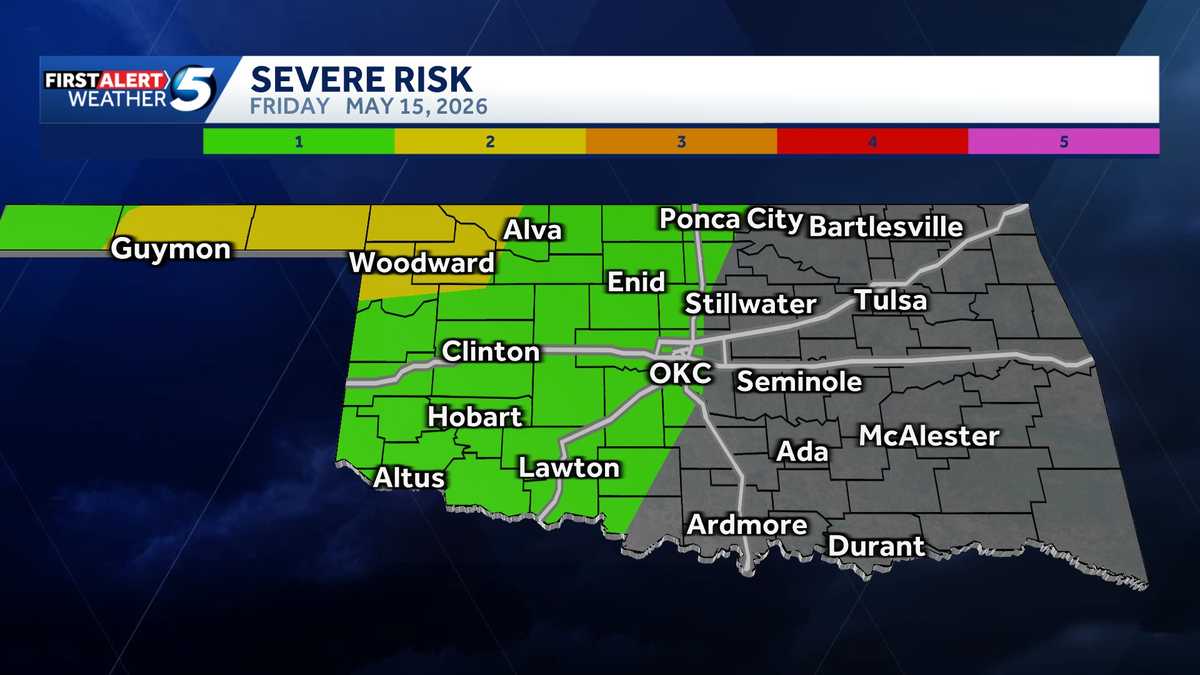 TIMELINE: Storms with damaging winds possible Friday; severe weather risk continues into weekend