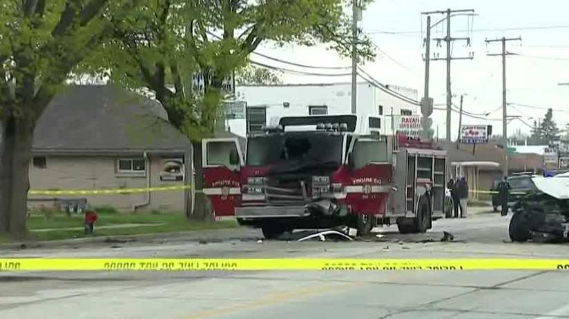 Driver critically hurt, arrested for OWI after hitting fire truck